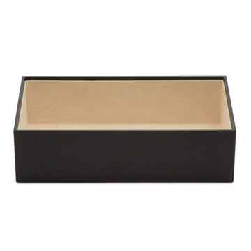 WOLF 1834 4" Vault Deep Tray – Black Vegan Leather Jewelry Storage with LusterLoc™ - Image 1
