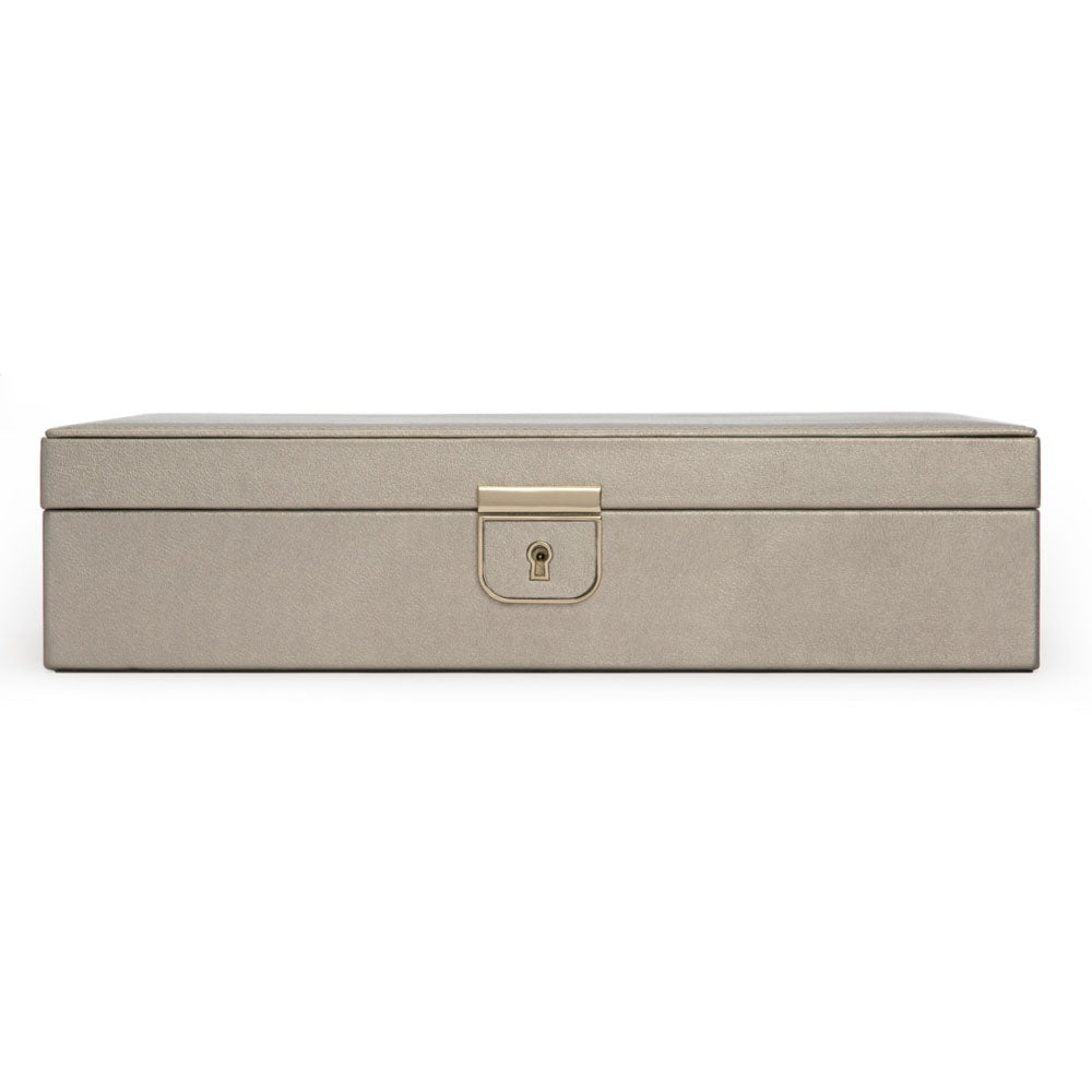 WOLF 1834 Palermo Medium Jewelry Box - Pewter (4 Ring Rolls, 6 Compartments) - Image 1
