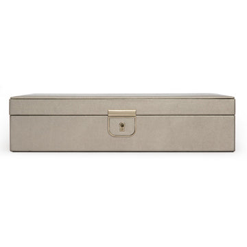 WOLF 1834 Palermo Medium Jewelry Box - Pewter (4 Ring Rolls, 6 Compartments) - Image 1
