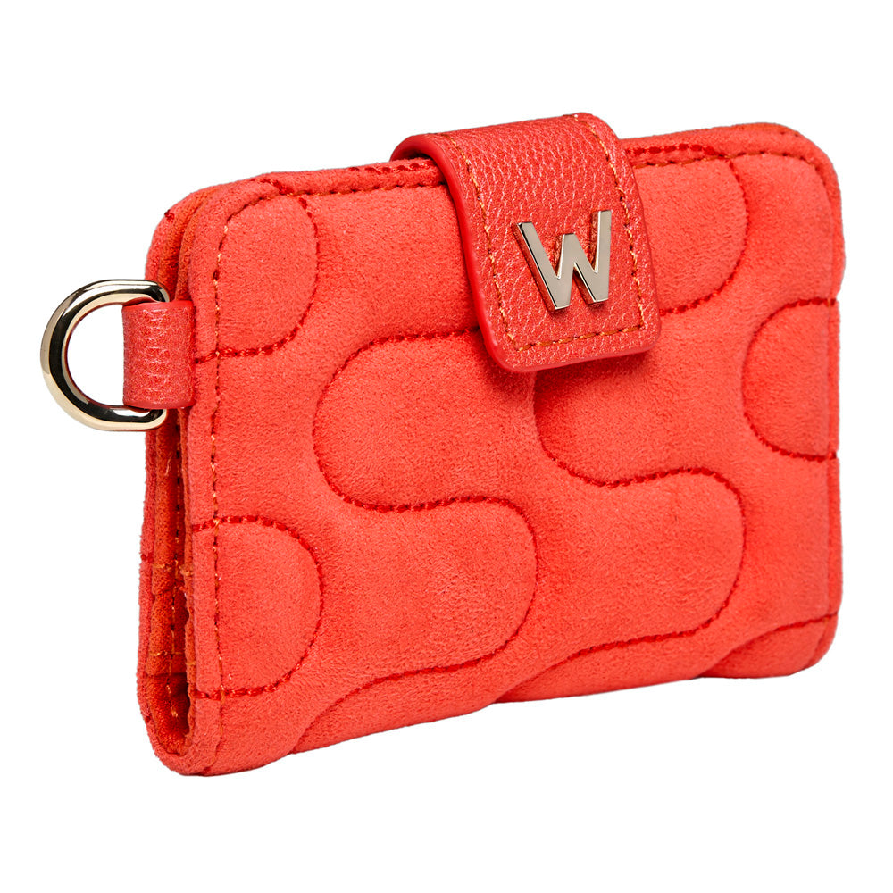 WOLF 1834 Mimi Swirl Card Case - Radiant Red (4 Card Slots, Detachable Wristlet) - Image 3
