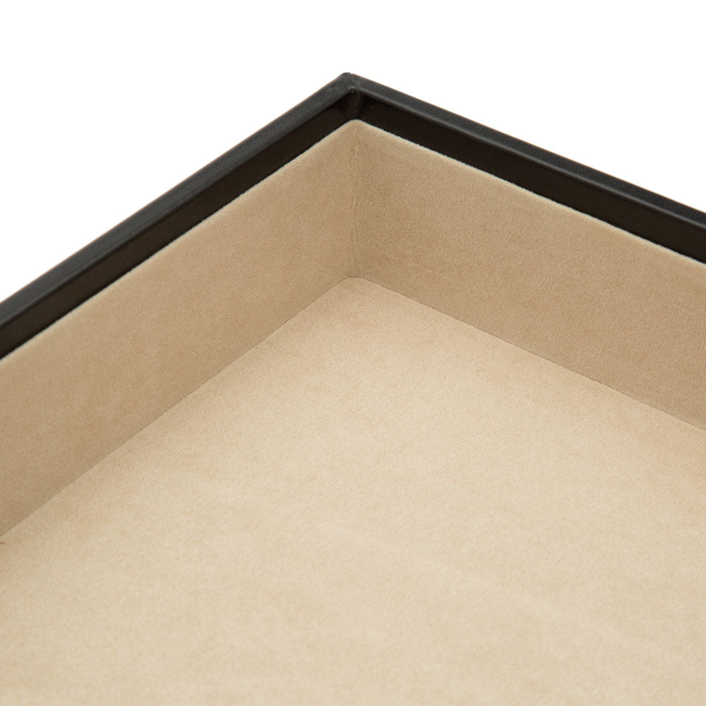 WOLF 1834 2" Vault Deep Tray – Black, Stackable Jewelry Organizer with LusterLoc™ Anti-Tarnish Lining - Image 3