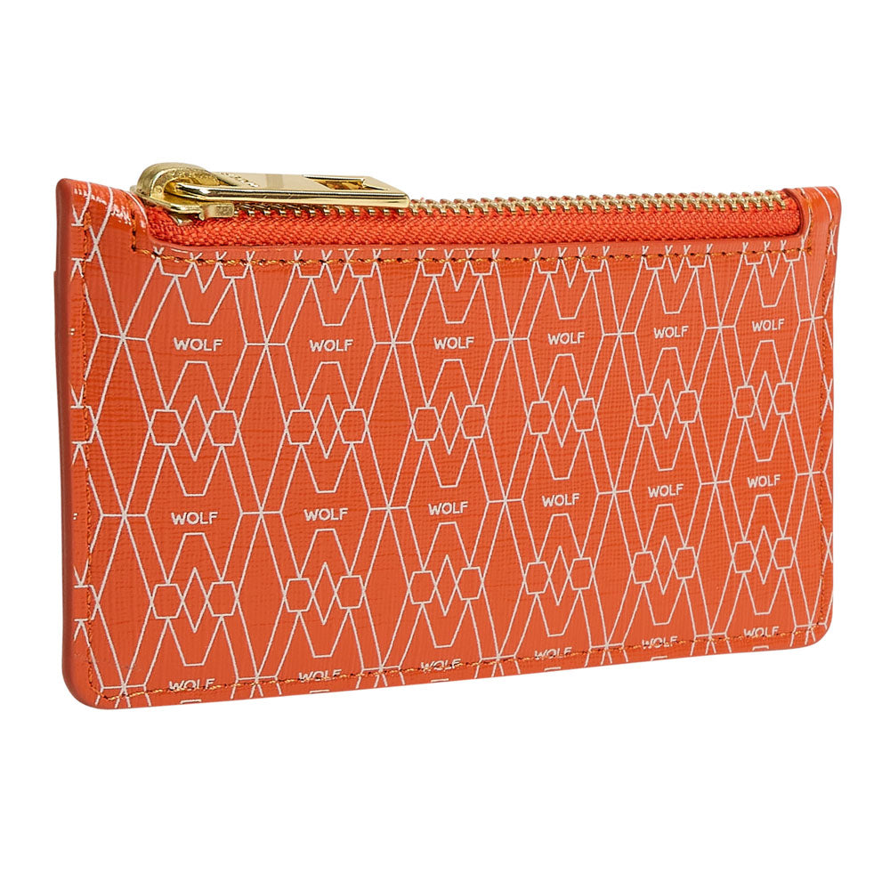 WOLF 1834 Signature Zip Case - Orange | RFID-Blocking Card Wallet with 7 Slots - Image 2