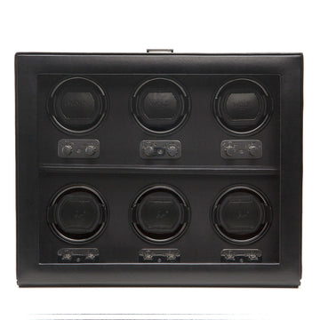 WOLF 1834 Heritage 6-Piece Watch Winder – Black - Image 1