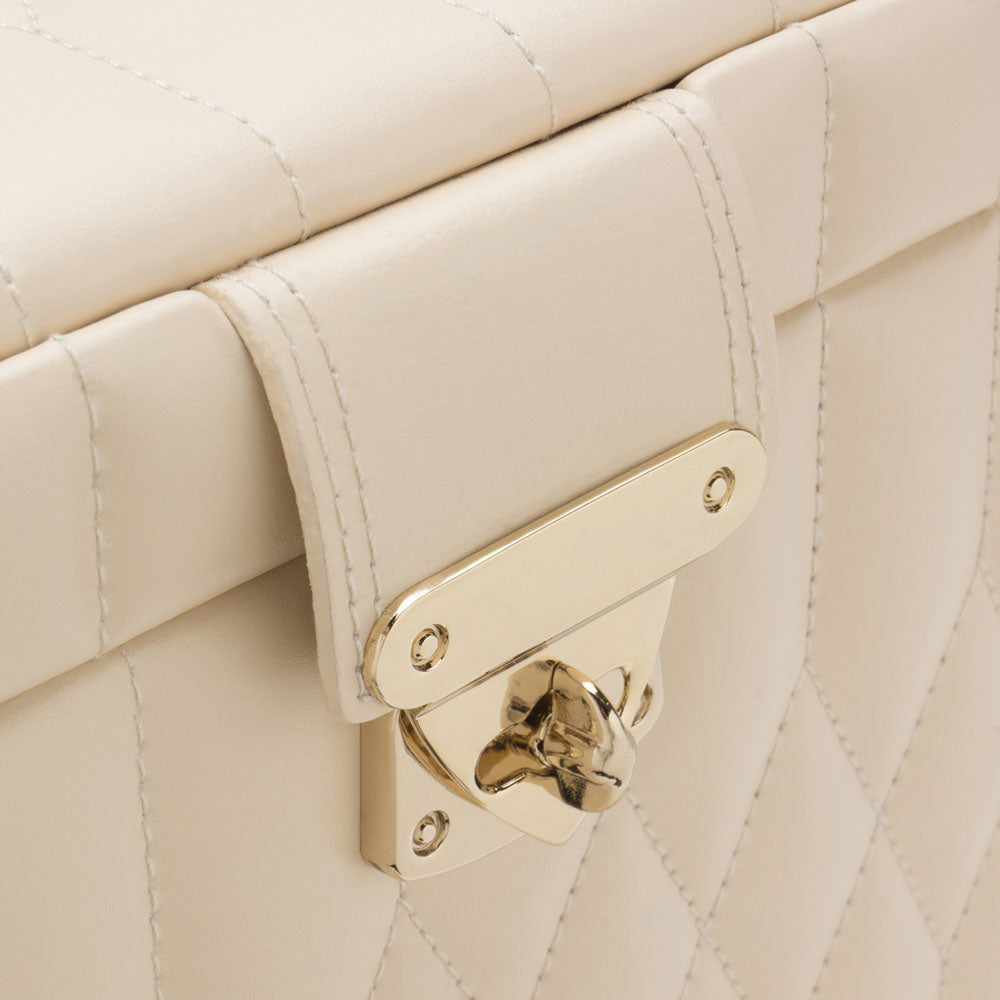 WOLF 1834 Caroline Medium Jewelry Case – Ivory, 15 Compartments with Travel Case - Image 5