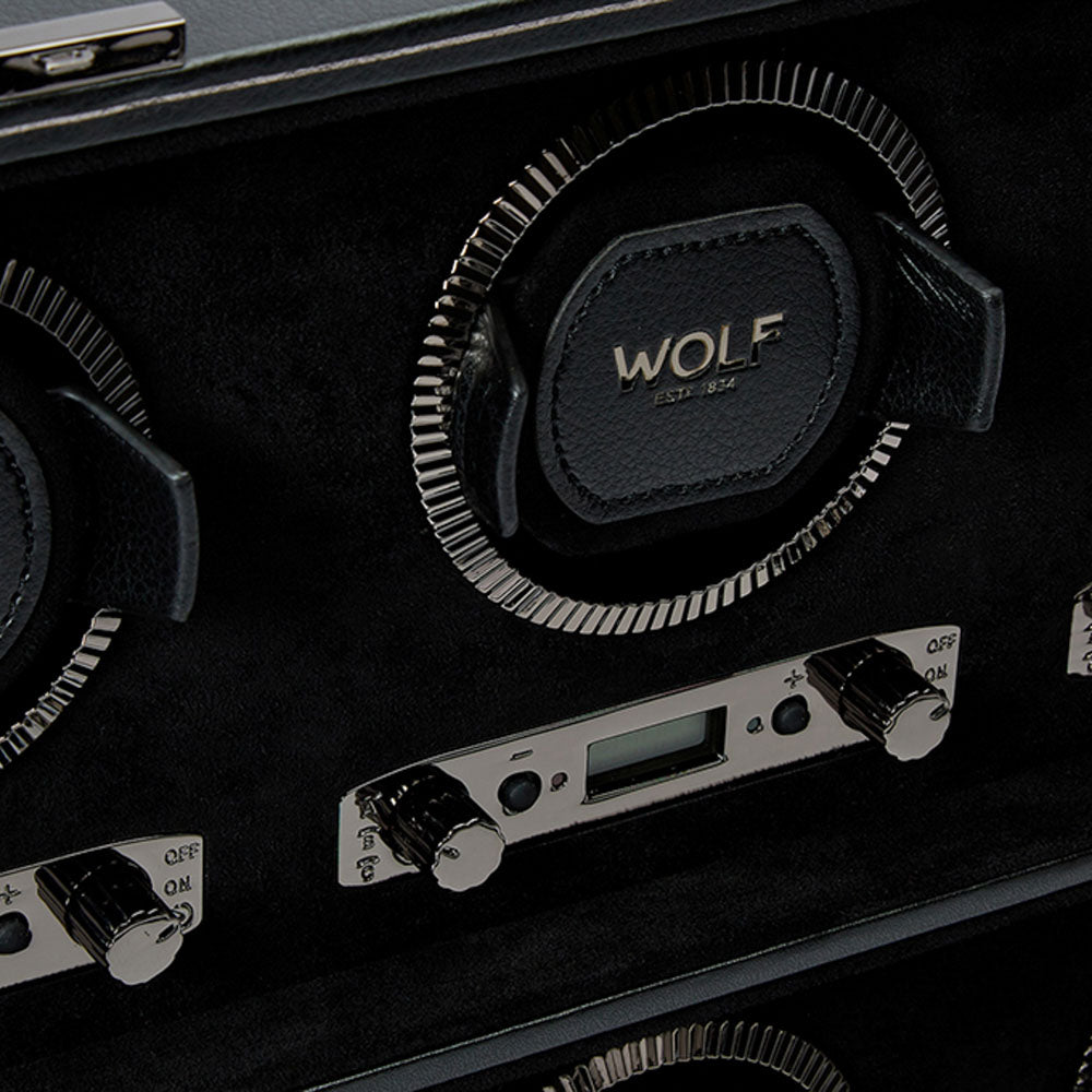WOLF 1834 British Racing 8-Piece Watch Winder – Black - Image 4