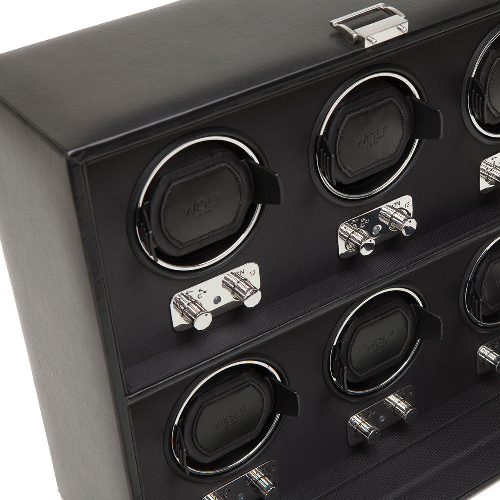 WOLF 1834 Heritage 6-Piece Watch Winder – Black - Image 4
