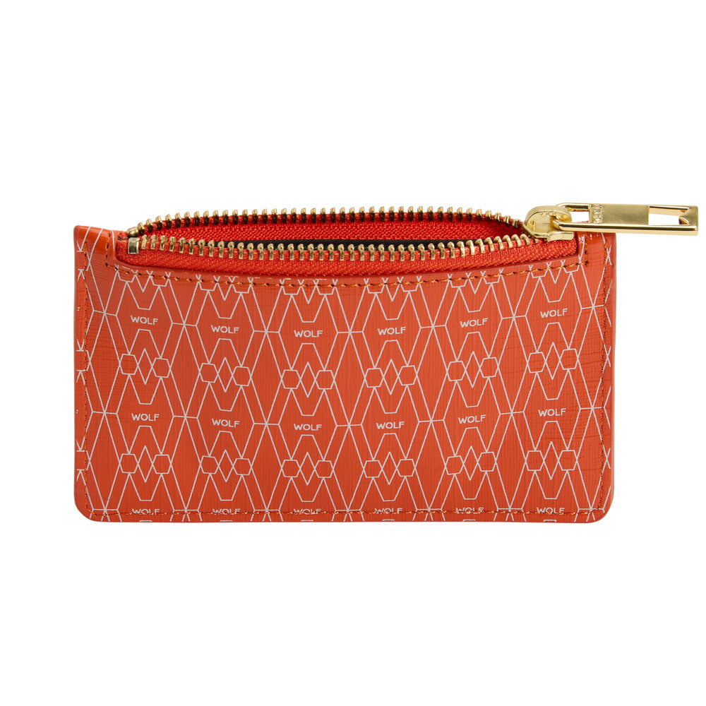 WOLF 1834 Signature Zip Case - Orange | RFID-Blocking Card Wallet with 7 Slots - Image 3