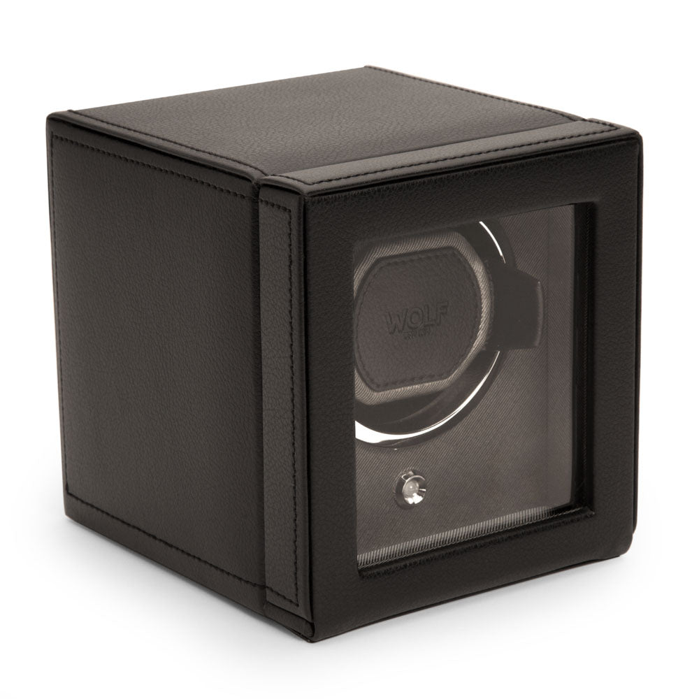 WOLF 1834 Cub Single Watch Winder with Cover - Black - Image 2