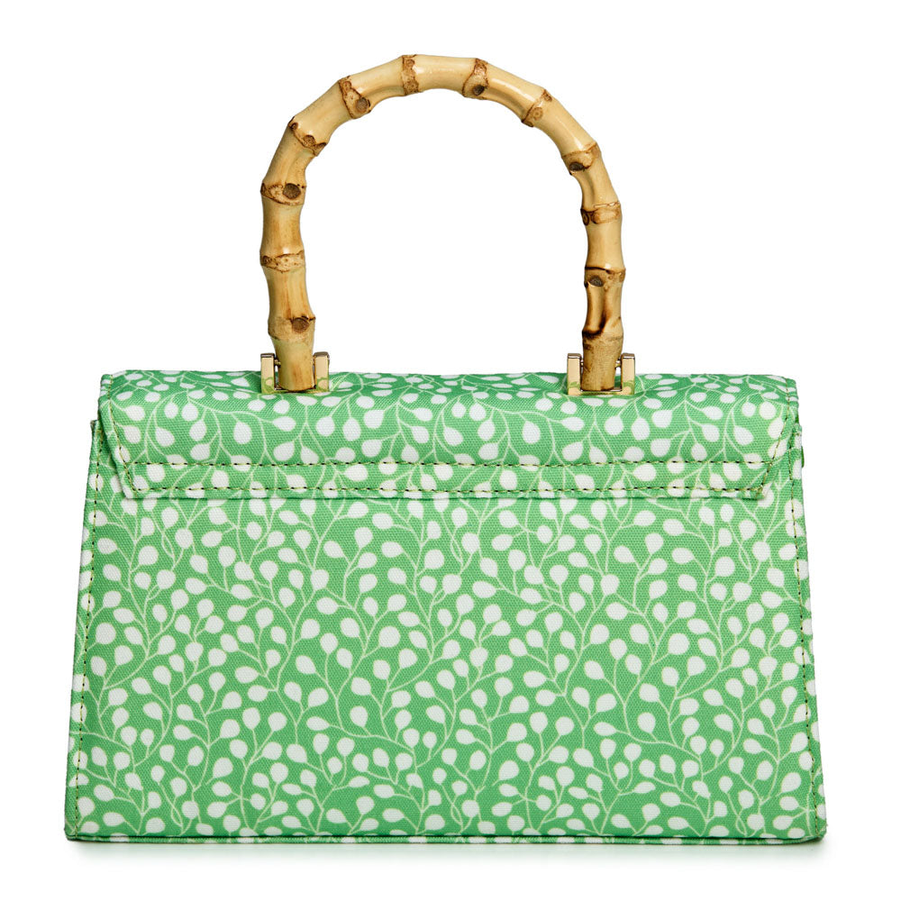 WOLF 1834 Evie Large Bag – Green Leaves Hand-Printed Crossbody - Image 4