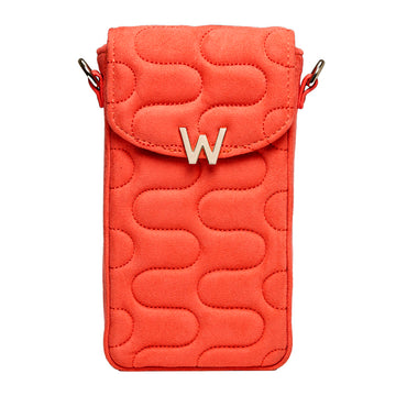 WOLF 1834 Mimi Swirl Phone Bag – Radiant Red Crossbody with Designer Scarf - Image 1