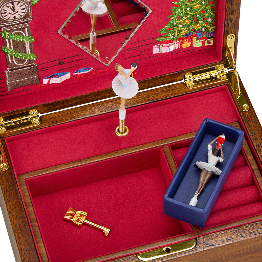 WOLF 1834 Ballet Musical Jewelry Box – Nutcracker Walnut Wood - Image 5