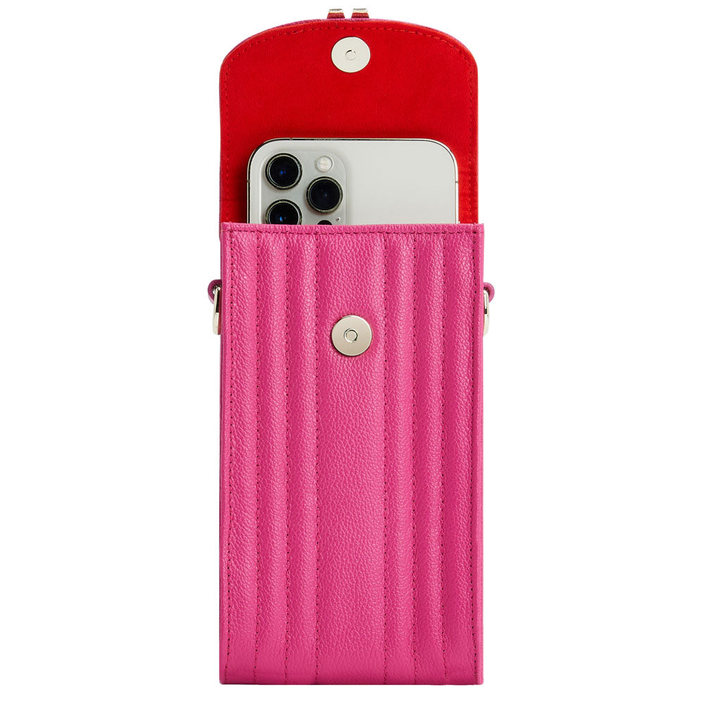 WOLF 1834 Mimi Phone Case with Wristlet & Lanyard – Pink - Image 5