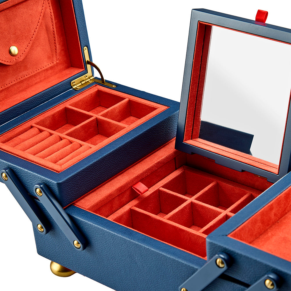 WOLF 1834 Marla Aaron Baby Everything Box - Navy Vegan Leather Jewelry Case - Image 5