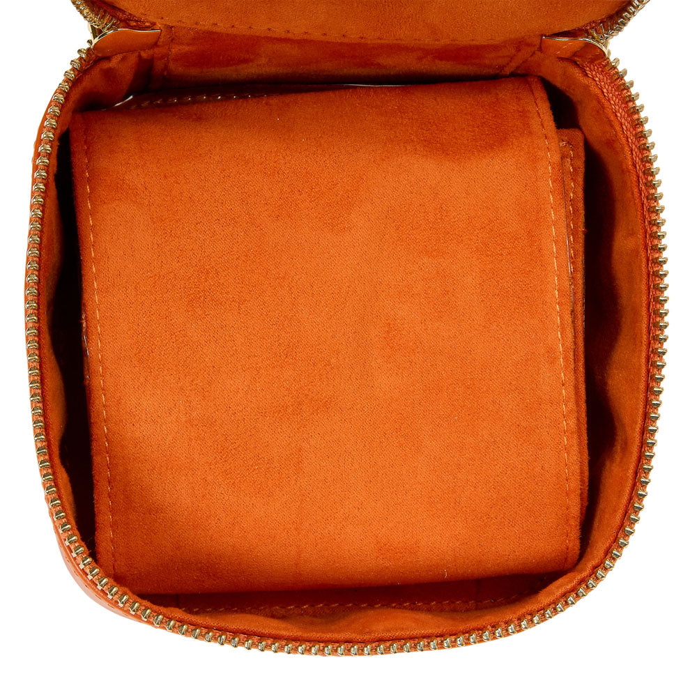 WOLF 1834 Maria Zip Jewelry Cube – Tangerine - Image 6