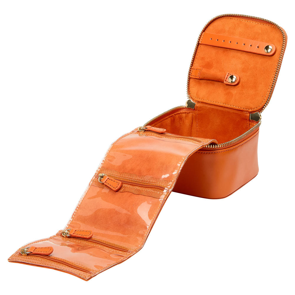 WOLF 1834 Maria Zip Jewelry Cube – Tangerine - Image 4