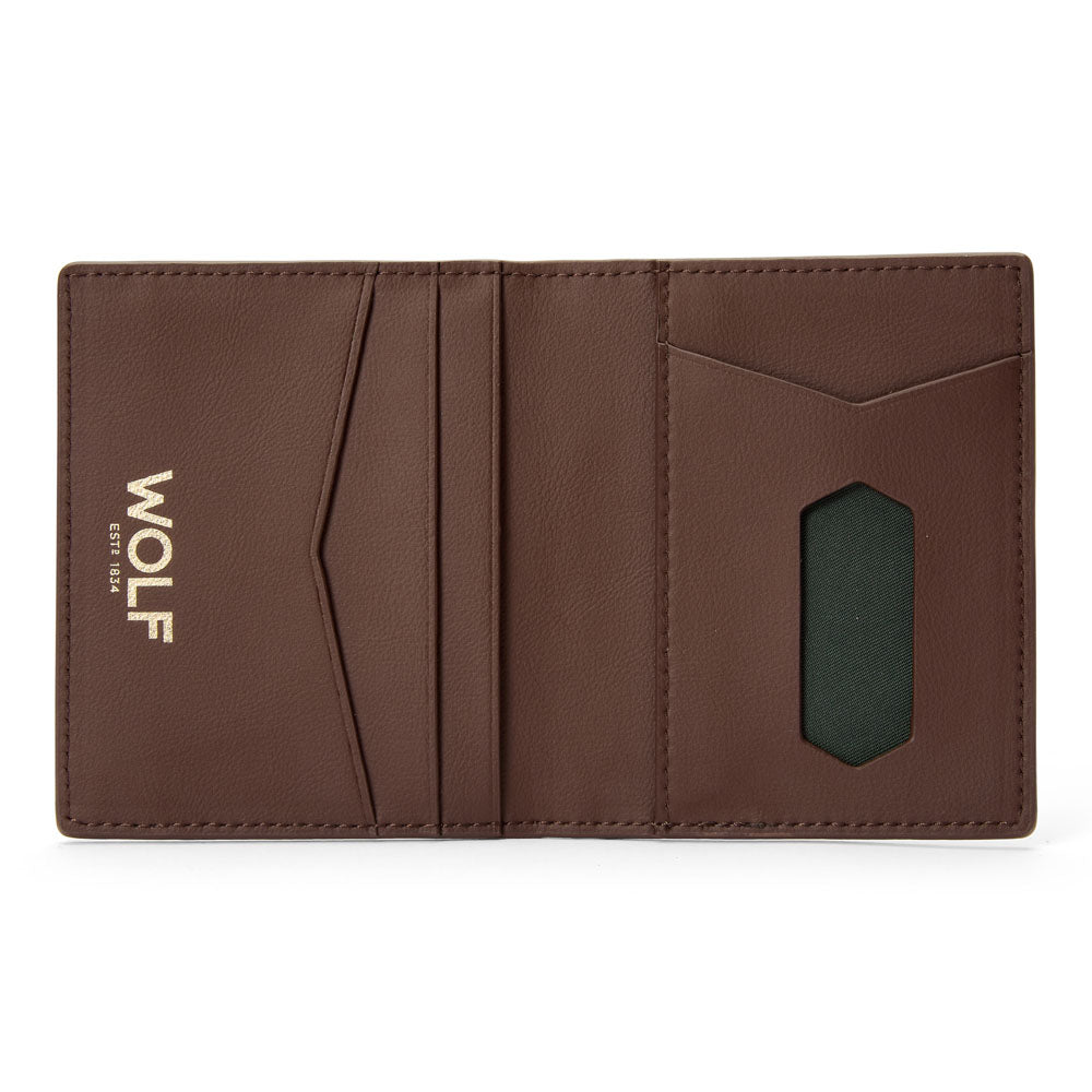 WOLF 1834 Signature ID Card Case – Brown (5 Card Slots, RFID Protection) - Image 3