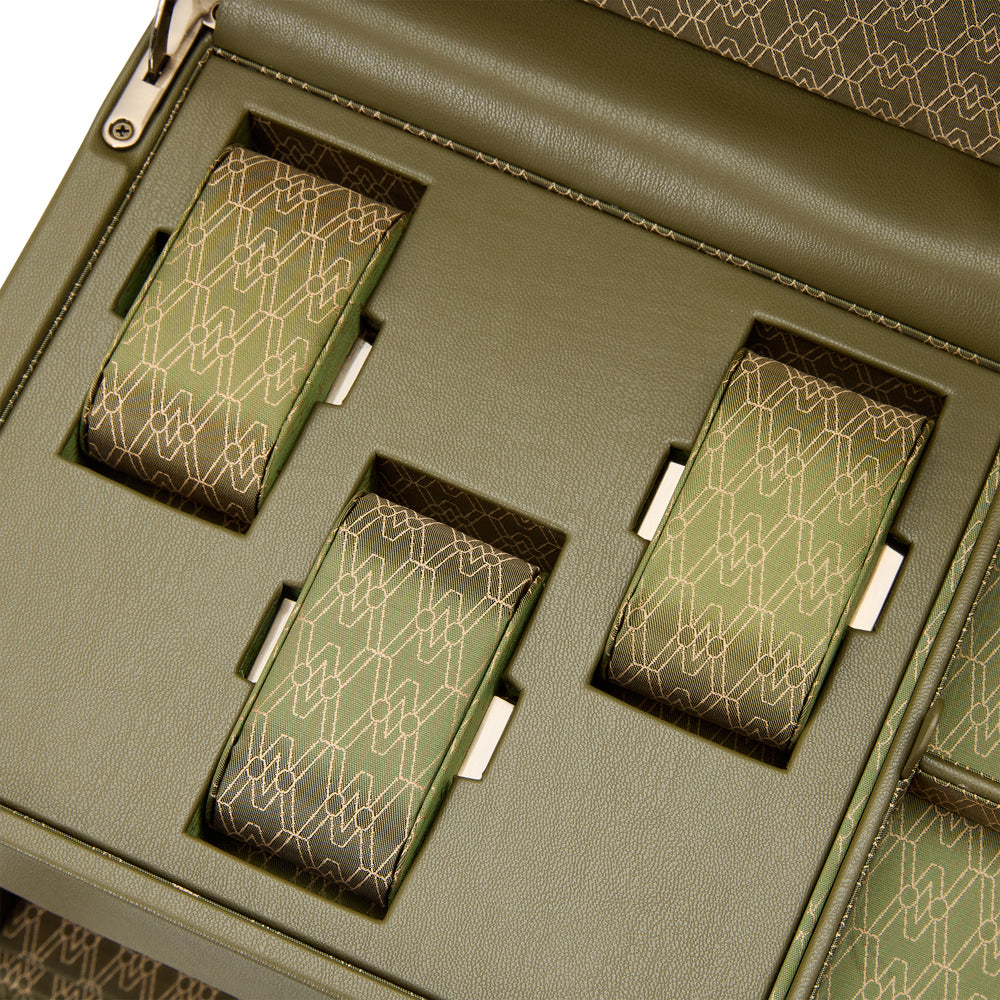 WOLF 1834 Earth Double Watch Winder – Olive (2-Wind, 3-Storage) - Image 5
