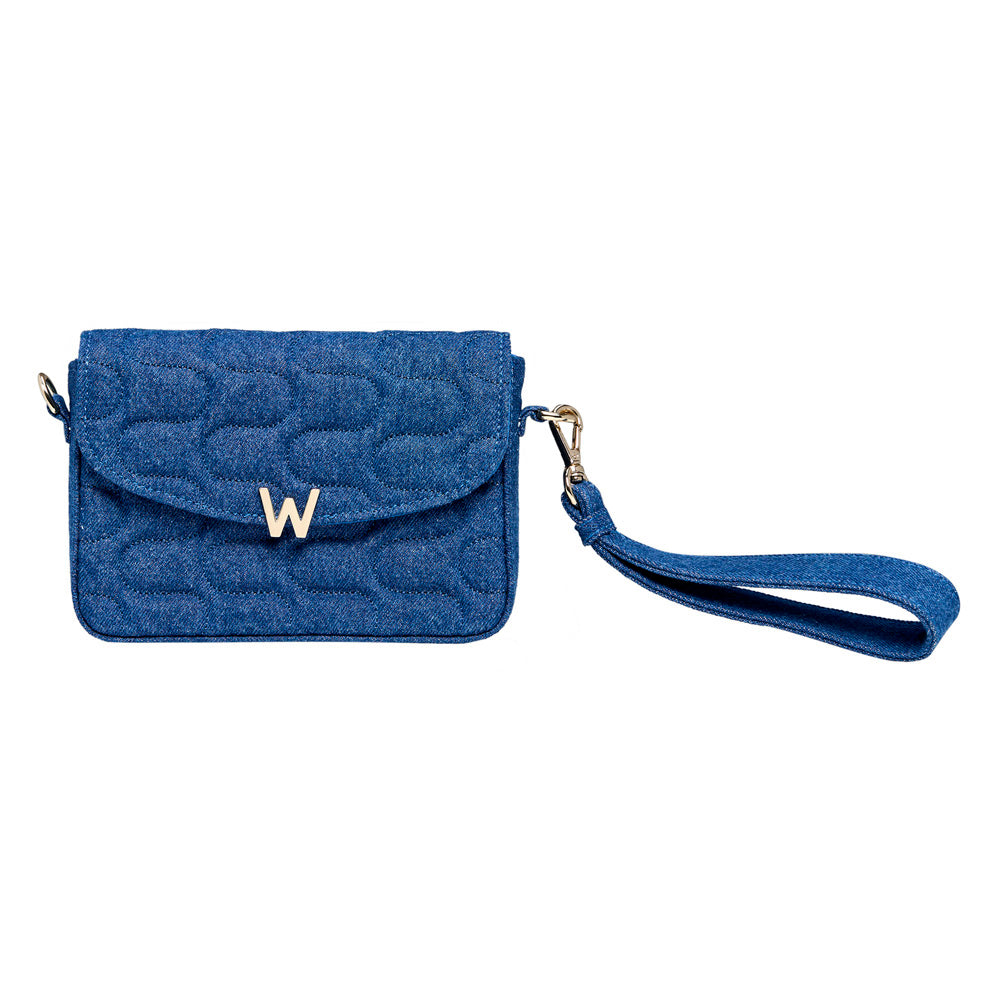 WOLF 1834 Mimi Swirl Cross Body Bag with Scarf – Denim - Image 5