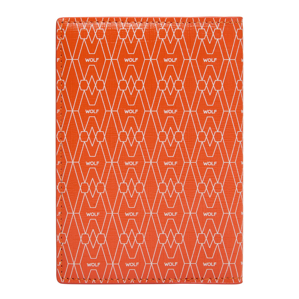 WOLF 1834 Signature Passport Sleeve – Orange (RFID Blocking, Recycled Materials) - Image 4