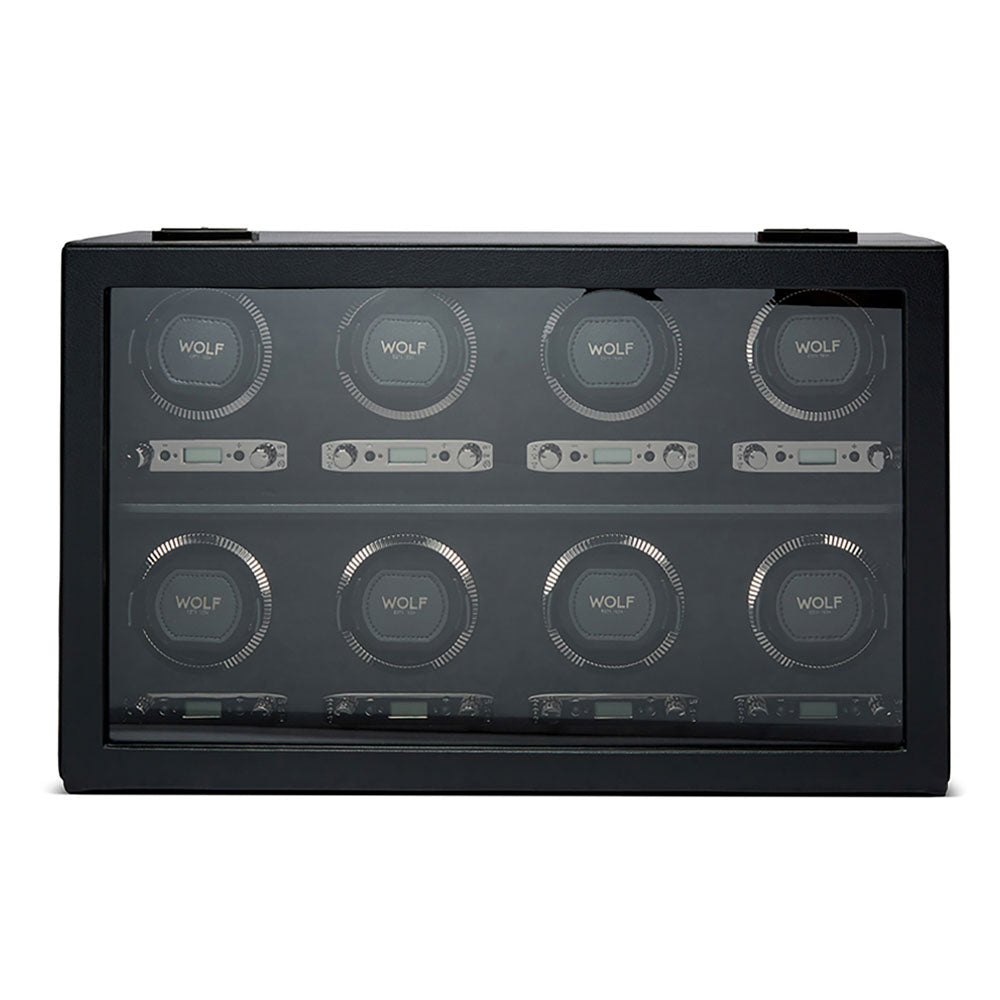 WOLF 1834 British Racing 8-Piece Watch Winder – Black - Image 1