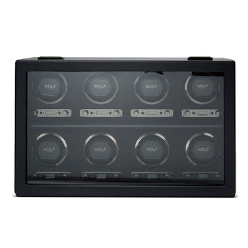 WOLF 1834 British Racing 8-Piece Watch Winder – Black - Image 1