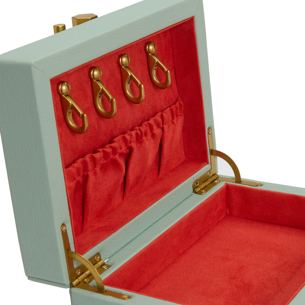 WOLF 1834 Marla Aaron Baby Everything Box - Celadon Vegan Leather Jewelry Case - Image 6