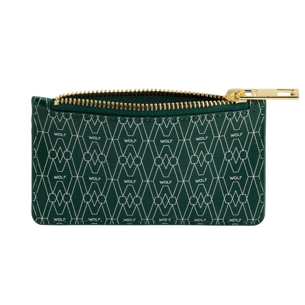 WOLF 1834 Signature Zip Case – Green, Vegan RFID Card Wallet with 7 Card Slots - Image 3