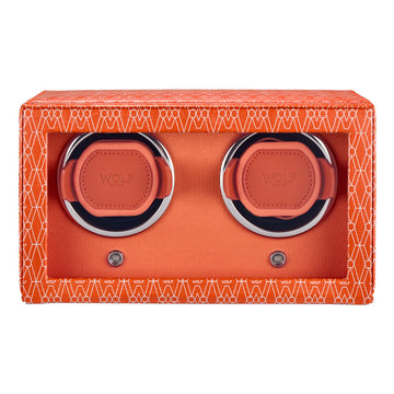 WOLF 1834 Signature Double Watch Winder - Orange (2-Piece Capacity) - Image 1