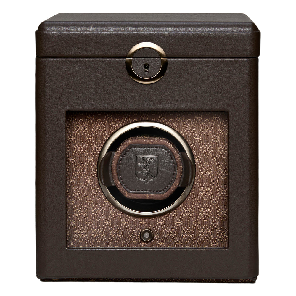 WOLF 1834 Earth Single Watch Winder – Coffee Apple Leather - Image 1