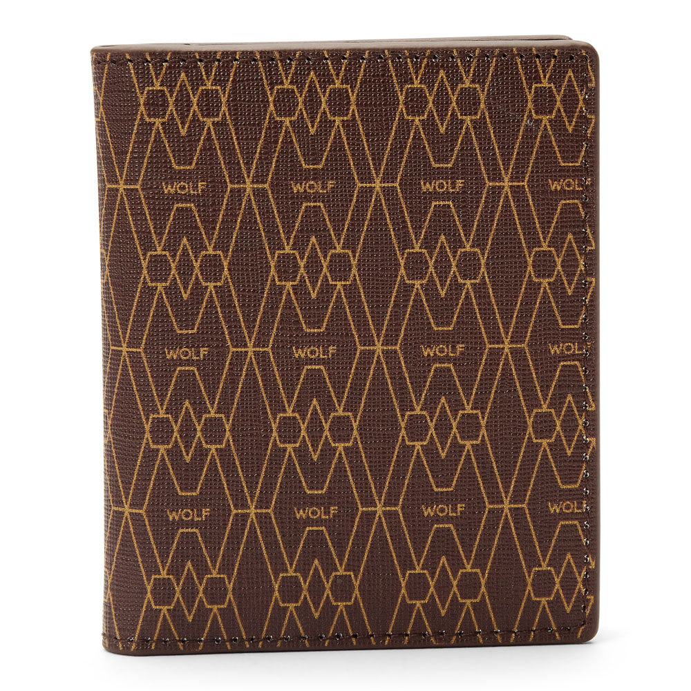 WOLF 1834 Signature ID Card Case – Brown (5 Card Slots, RFID Protection) - Image 1