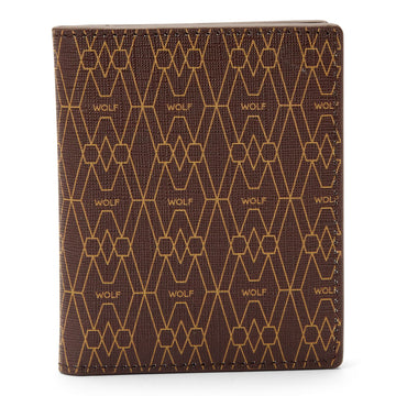 WOLF 1834 Signature ID Card Case – Brown (5 Card Slots, RFID Protection) - Image 1
