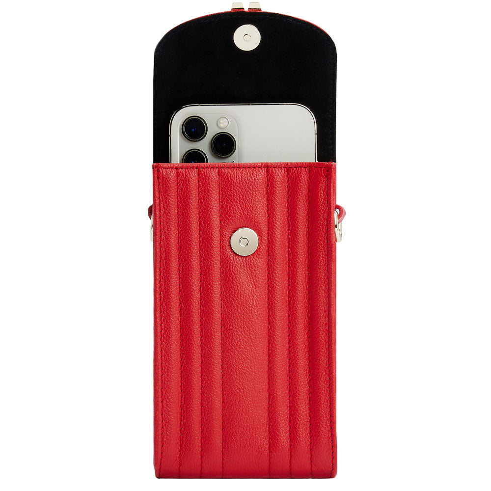 WOLF 1834 Mimi Phone Case with Wristlet & Lanyard – Red - Image 5