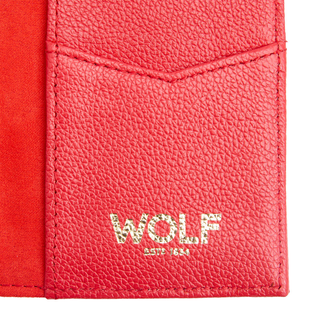 WOLF 1834 Mimi Passport Case - Red (RFID Blocking, 2 Card Slots) - Image 5
