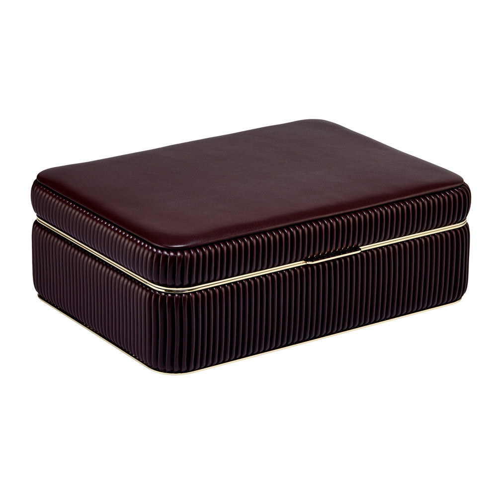 WOLF 1834 Bella Medium Jewelry Box - Bordeaux Vegan Leather with LusterLoc™ Anti-Tarnish Lining - Image 2