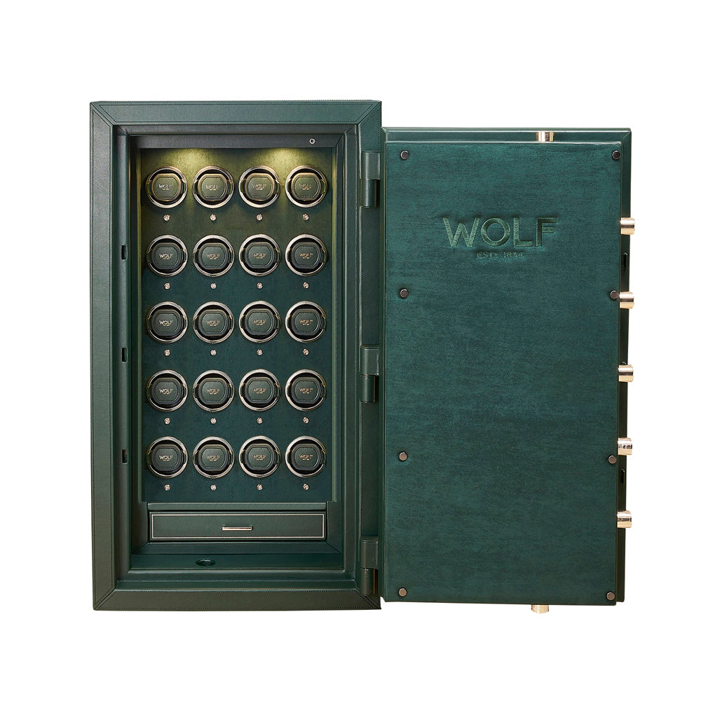 WOLF 1834 Athos 20‑Piece Watch Winder Safe – Green - Image 2