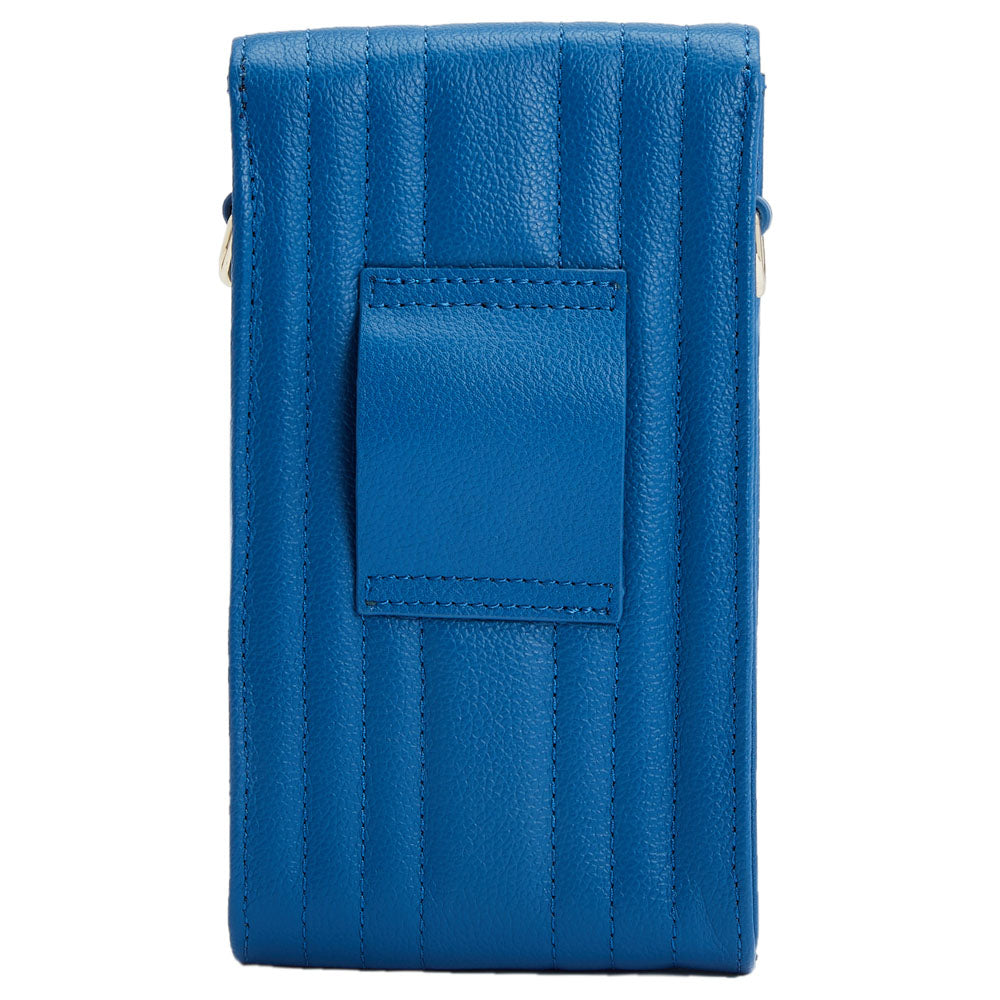 WOLF 1834 Mimi Phone Case with Wristlet & Lanyard – Marine Leather - Image 3