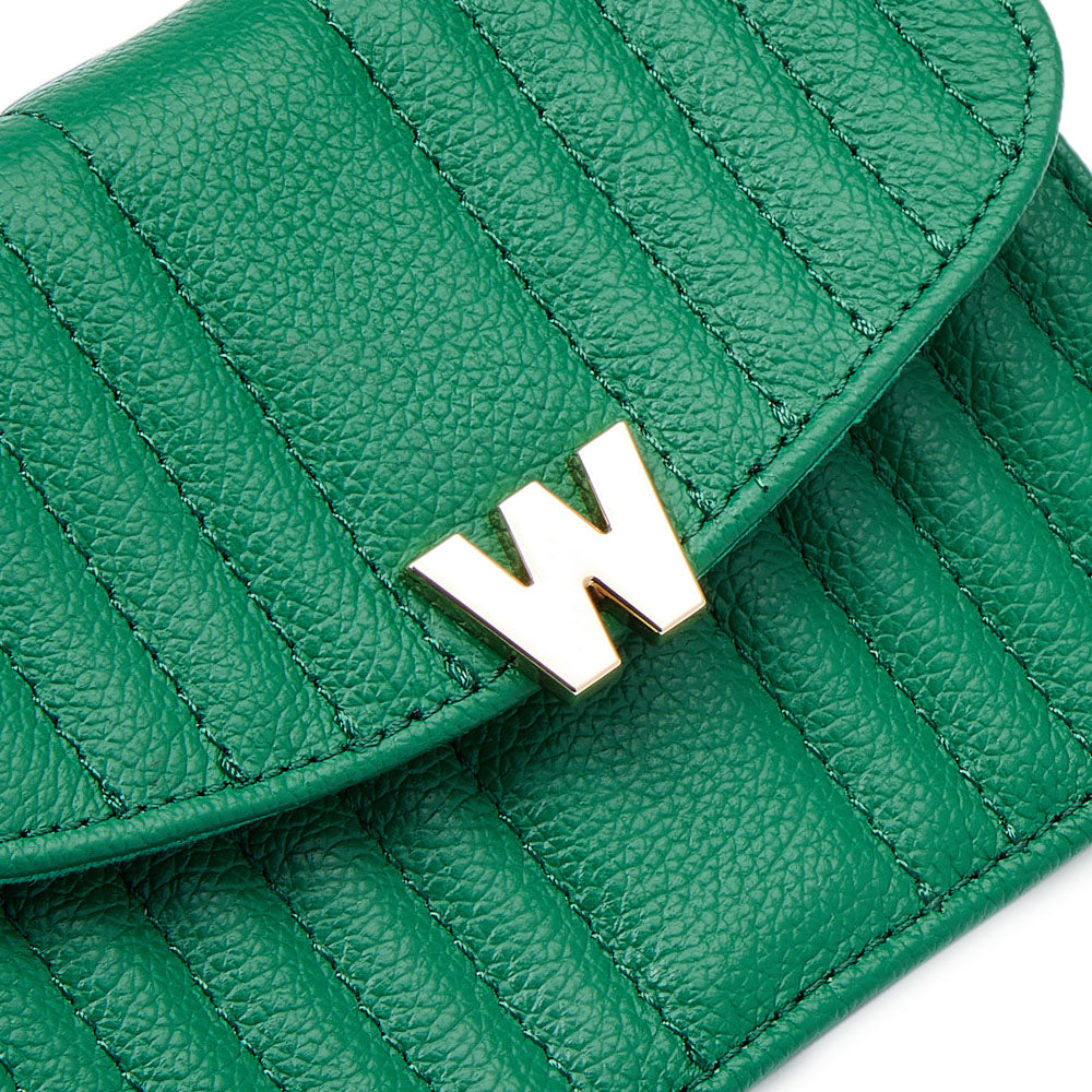 WOLF 1834 Mimi Mini Bag with Wristlet & Lanyard - Forest Green - Image 9