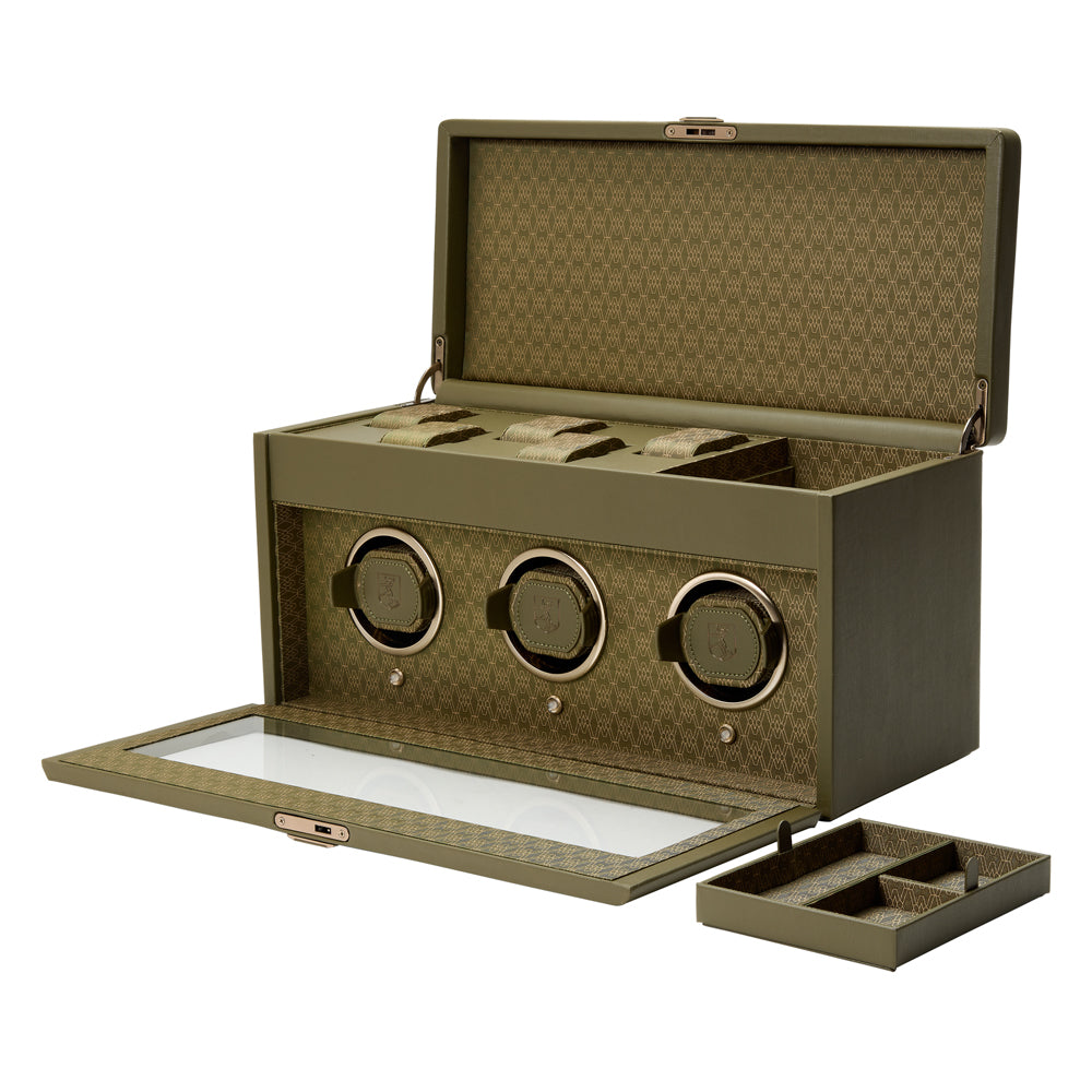 WOLF 1834 Earth Triple Watch Winder – Olive - Image 4