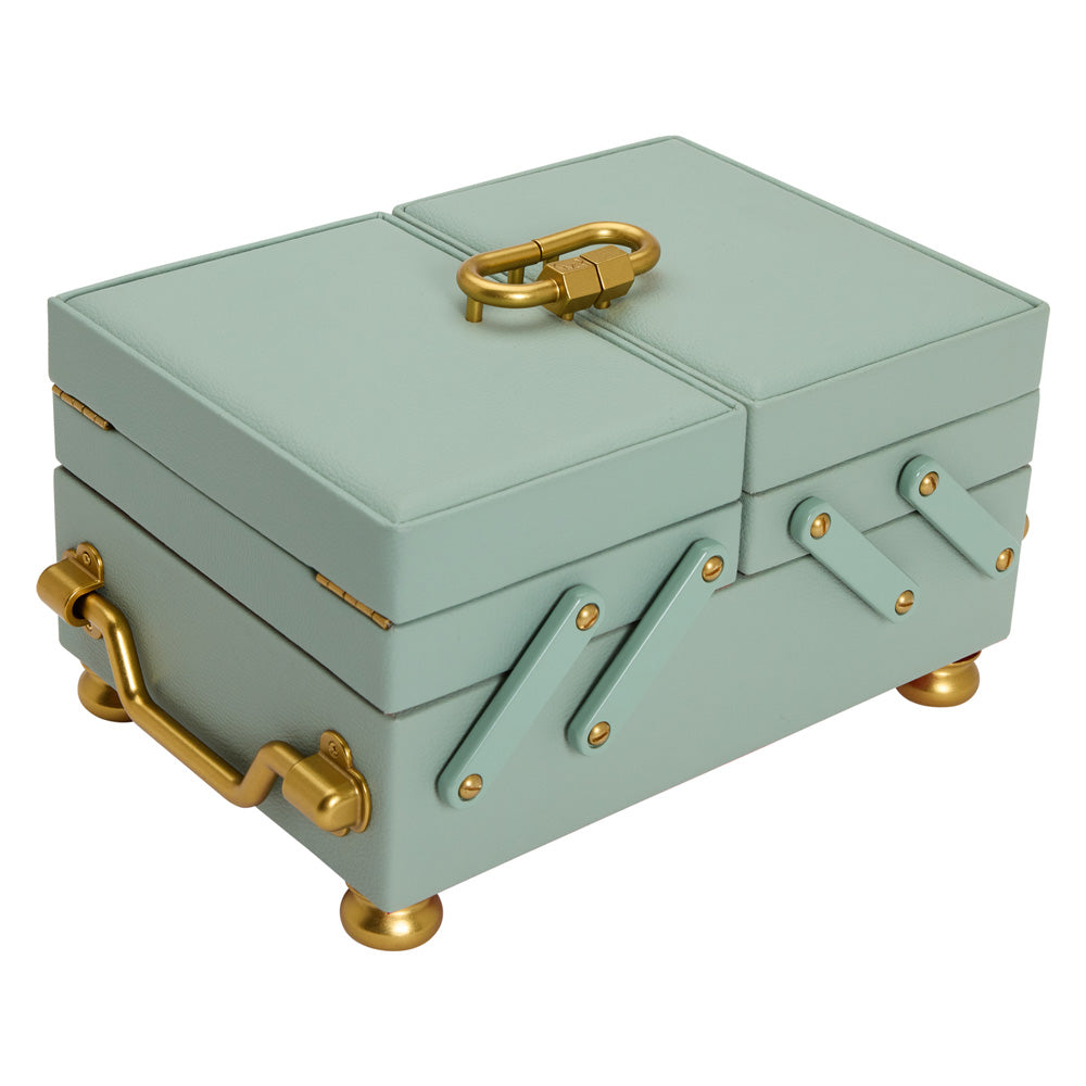 WOLF 1834 Marla Aaron Baby Everything Box - Celadon Vegan Leather Jewelry Case - Image 2