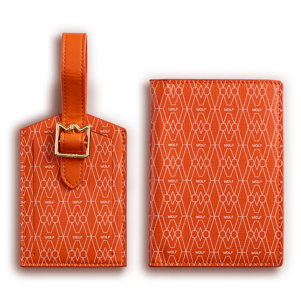 WOLF 1834 Signature Passport & Luggage Tag Gift Set – Orange - Image 2