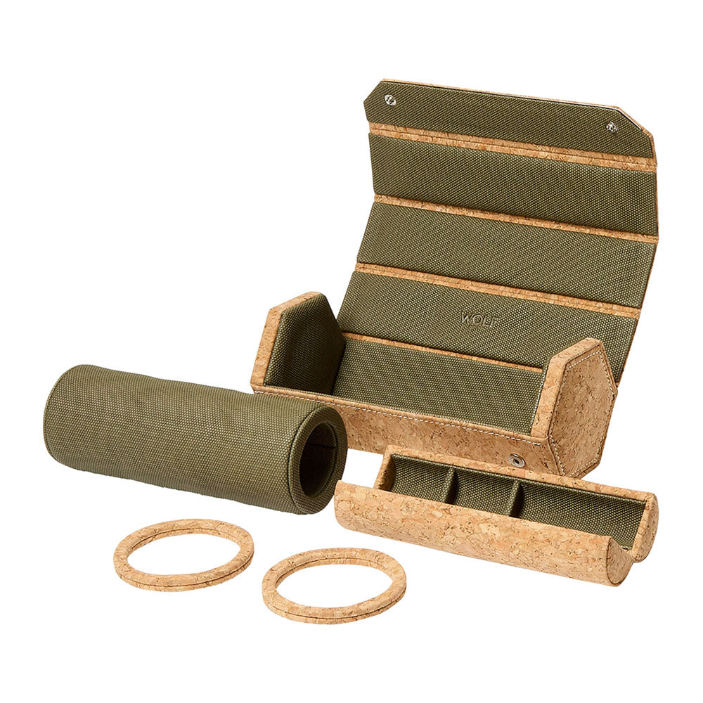 WOLF 1834 Cortica Triple Hexagon Watch Roll with Capsule – Cork - Image 5