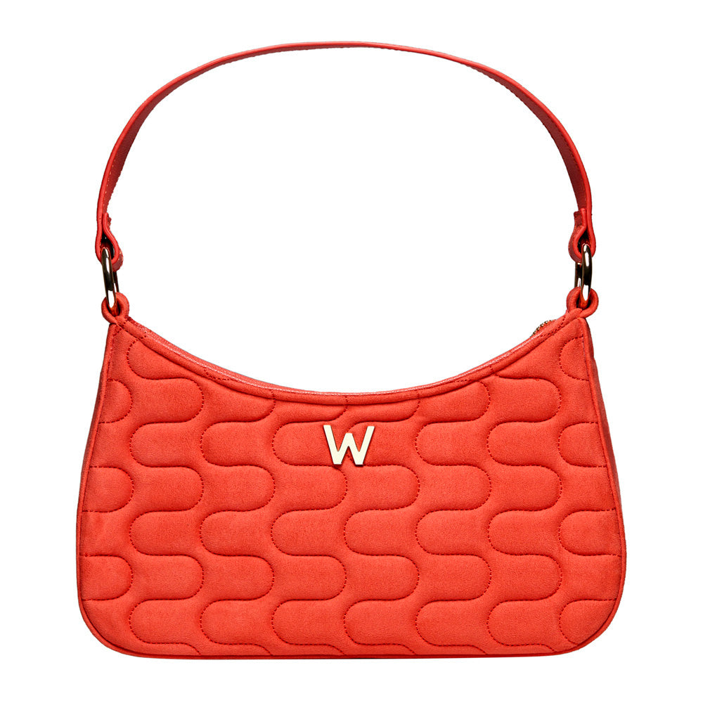 WOLF 1834 Mimi Swirl Shoulder Bag with Coordinated Scarf – Radiant Red - Image 1