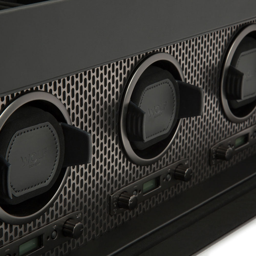 WOLF 1834 Axis Triple Watch Winder with Storage – Powder Coat - Image 5