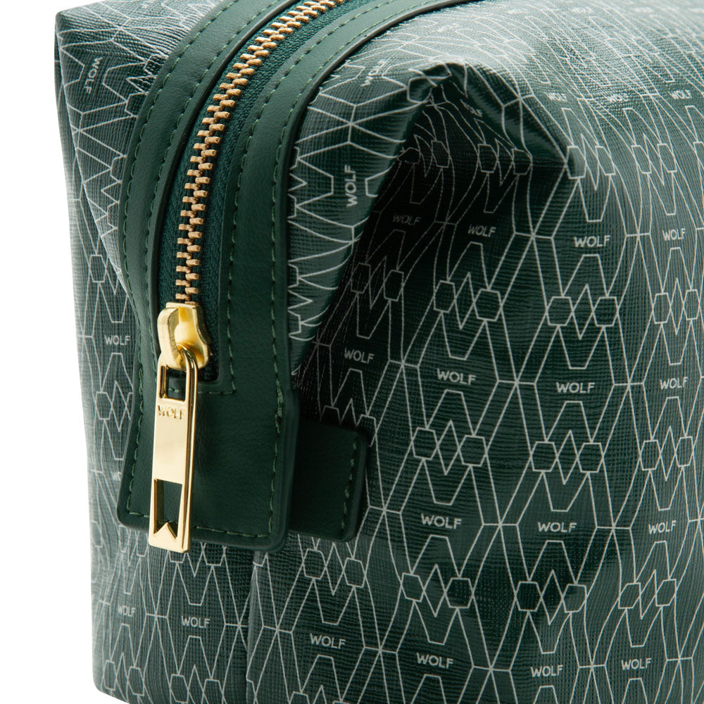 WOLF 1834 Signature Washbag – Green, Recycled Vegan Travel Toiletry Bag - Image 5