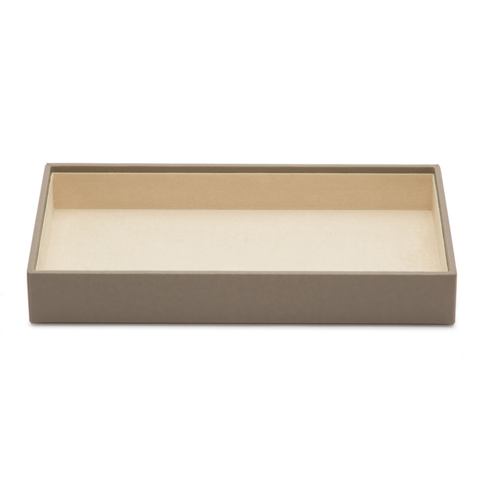 WOLF 1834 Vault Deep Tray 2" Grey – Stackable Jewelry Organizer with LusterLoc™ Anti‑Tarnish Lining - Image 1