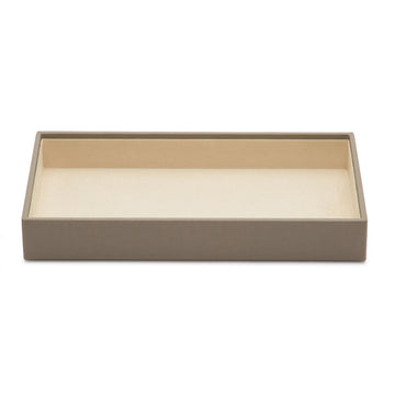 WOLF 1834 Vault Deep Tray 2" Grey – Stackable Jewelry Organizer with LusterLoc™ Anti‑Tarnish Lining - Image 1