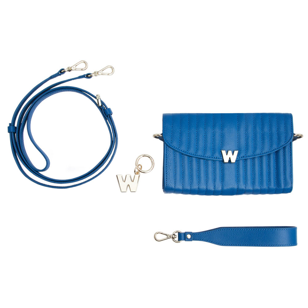 WOLF 1834 Mimi Crossbody Bag with Wristlet – Marine Vegan Leather - Image 6