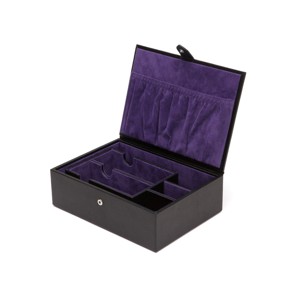 WOLF 1834 Blake Shoe Shine Kit – Black/Purple Top-Grain Leather Travel Case - Image 3