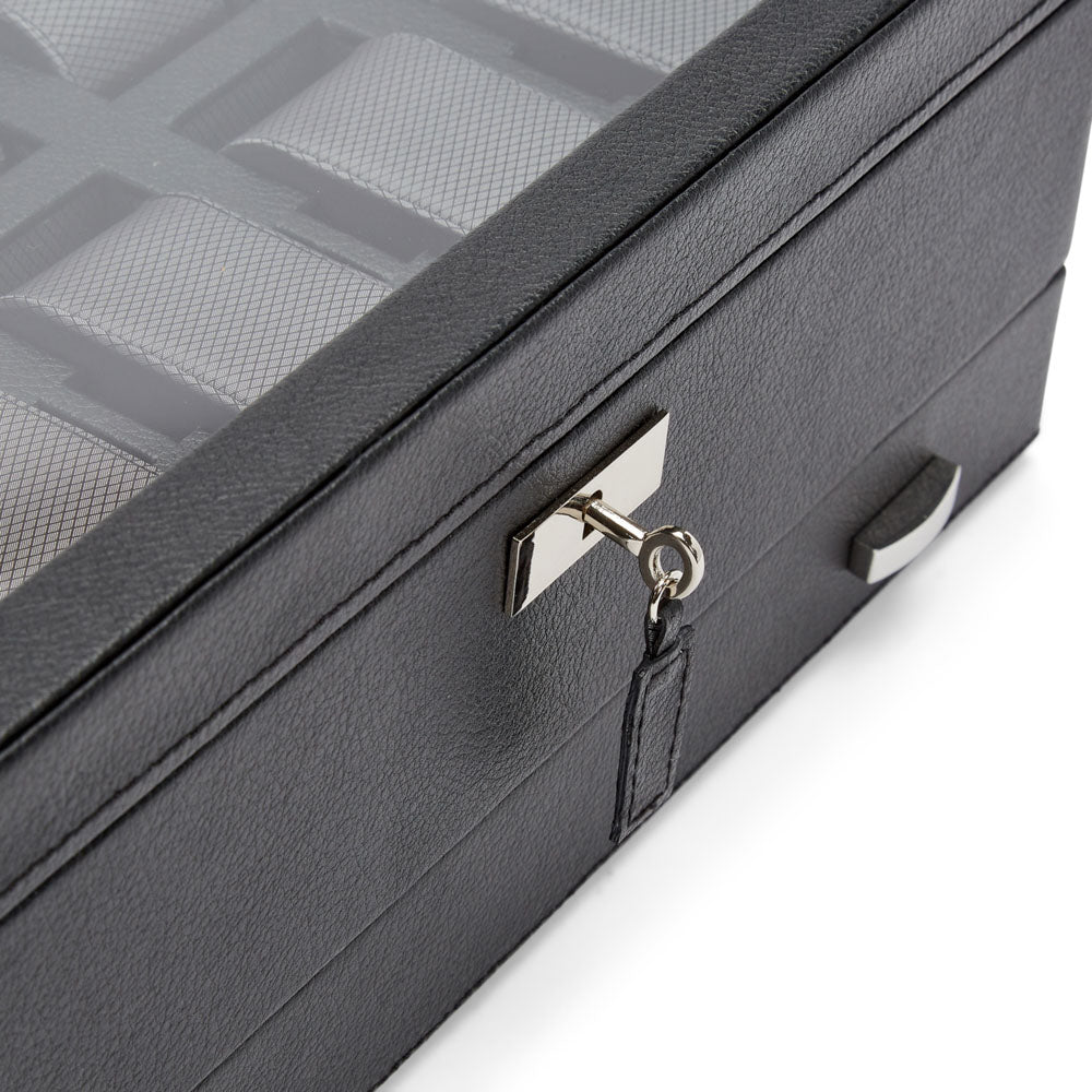 WOLF 1834 Classic 10 Piece Watch Box with Drawer – Black - Image 7