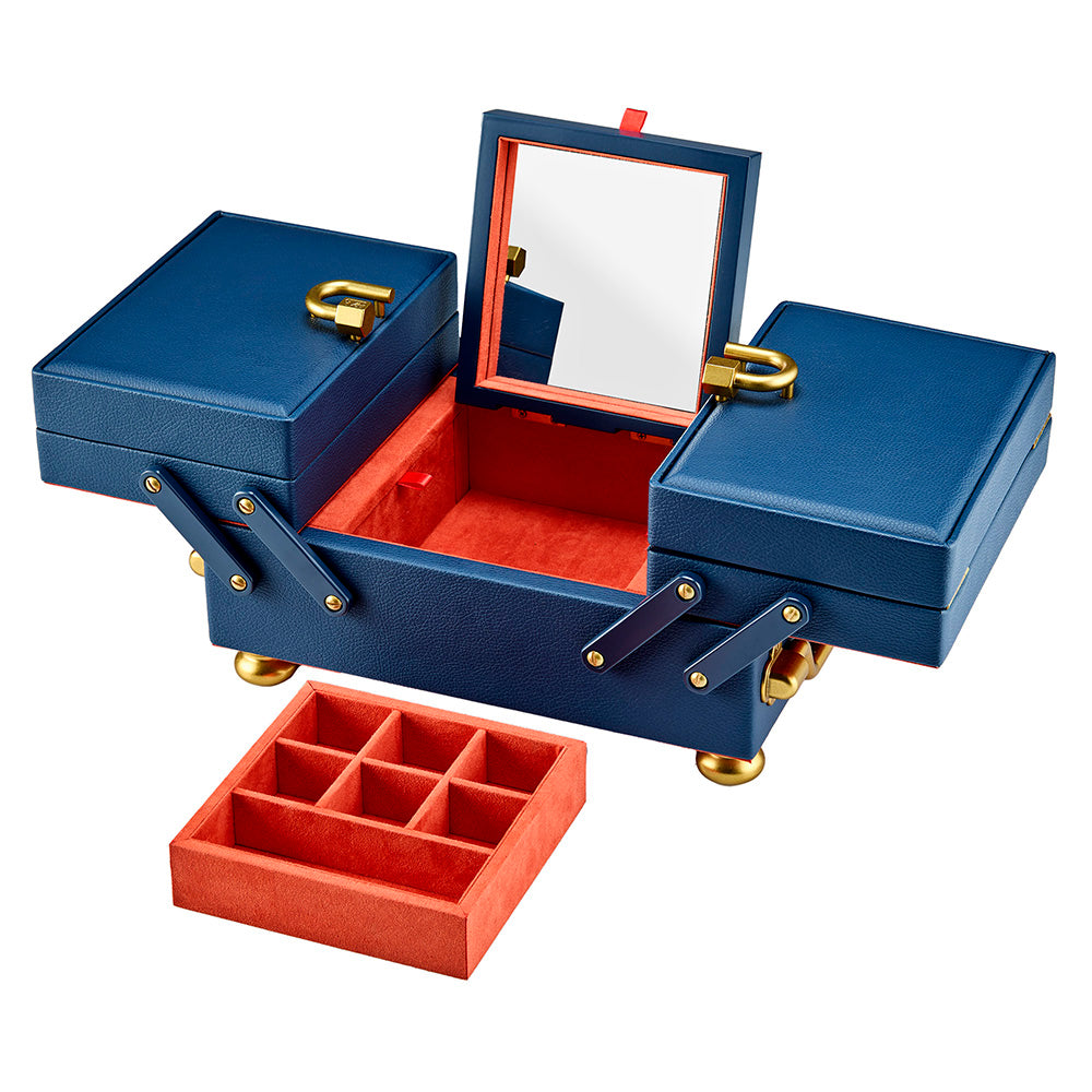 WOLF 1834 Marla Aaron Baby Everything Box - Navy Vegan Leather Jewelry Case - Image 3